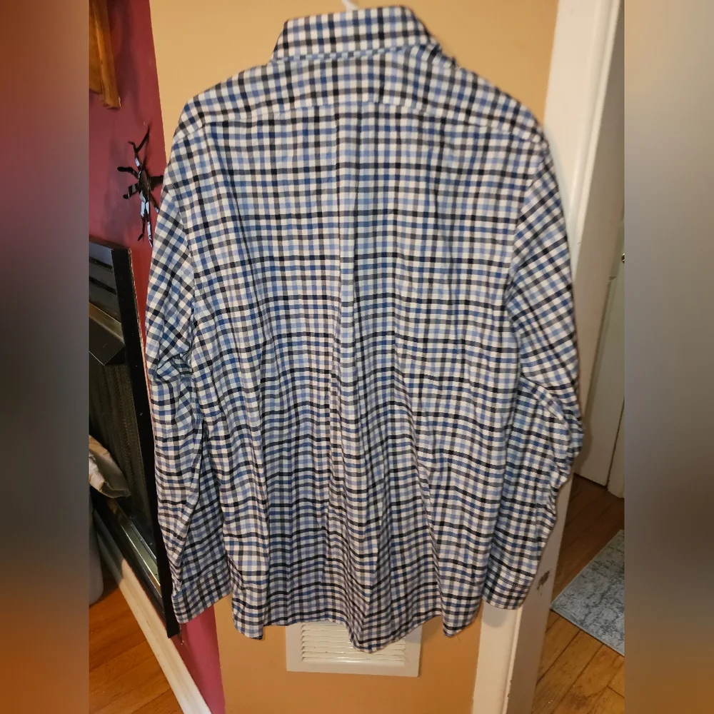 2 Banana Republic Plaid Button-Down Long Sleeve shirts SZ XL